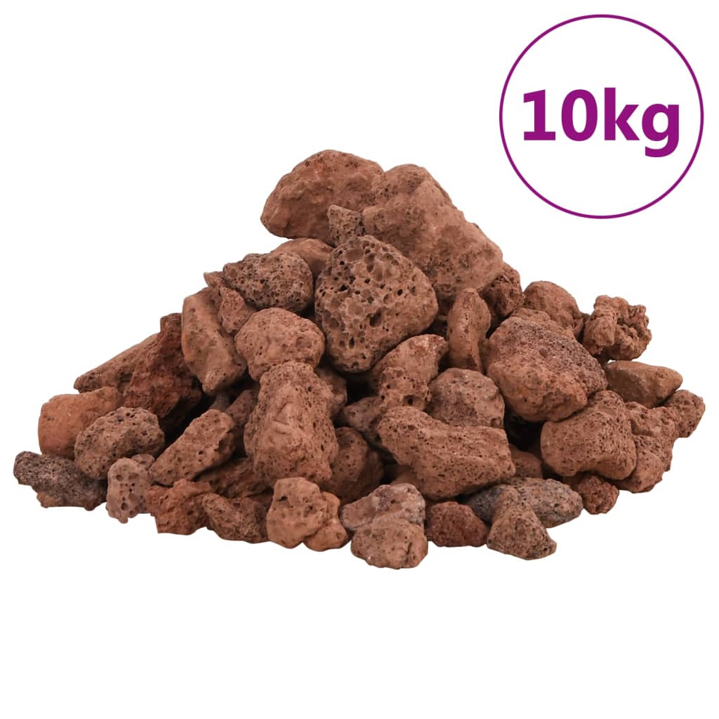 Roci vulcanice, 10 kg, rosu, 1-2 cm