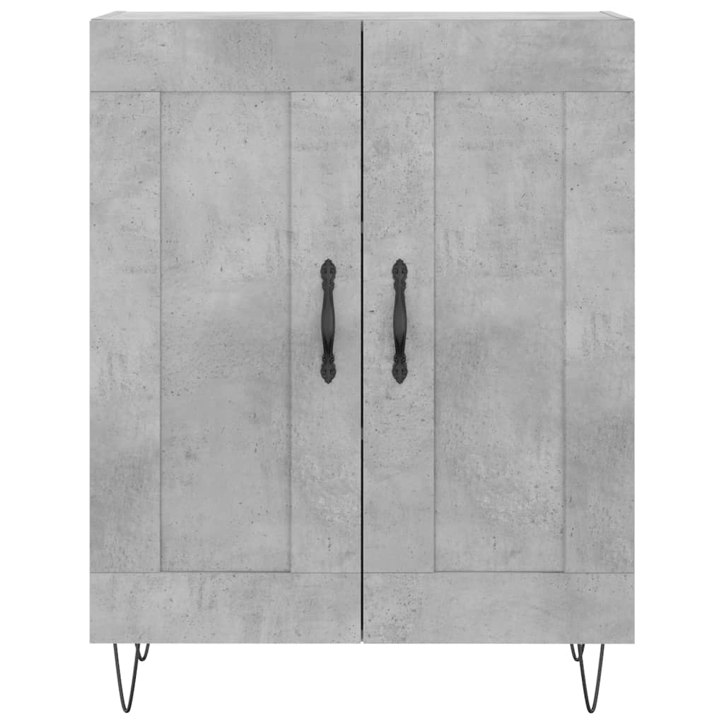 Dulap inalt, gri beton, 69,5x34x180, lemn compozit — imaginea 8