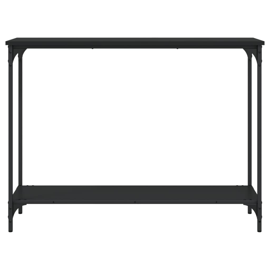 Masuta consola, negru, 101x30,5x75 cm, lemn compozit — imaginea 4