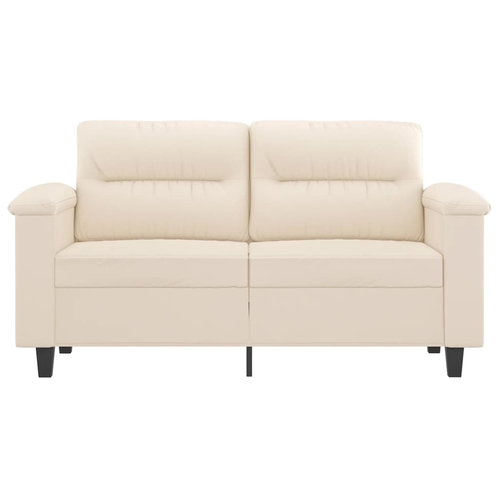 Canapea cu 2 locuri, bej, 120 cm, tesatura microfibra — imaginea 3
