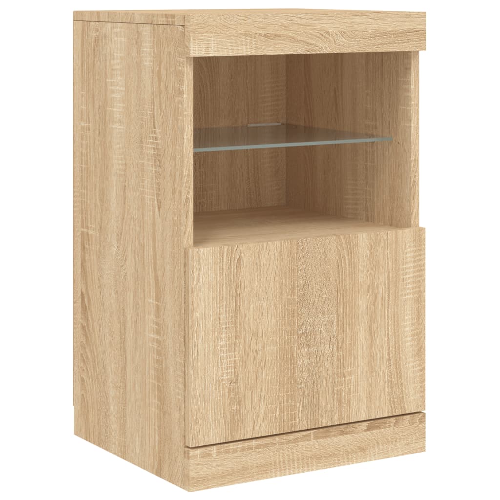 Servanta cu lumini LED, stejar sonoma, 41x37x67 cm — imaginea 3