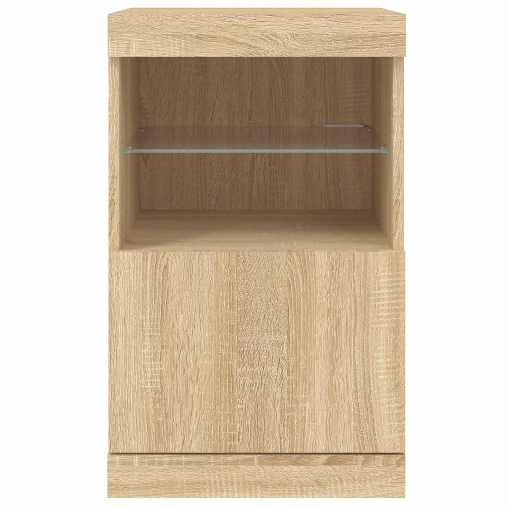 Servanta cu lumini LED, stejar sonoma, 41x37x67 cm — imaginea 6