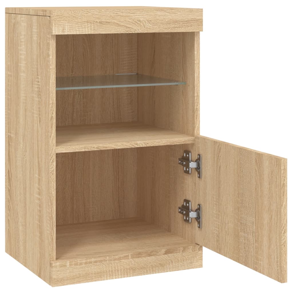 Servanta cu lumini LED, stejar sonoma, 41x37x67 cm — imaginea 7