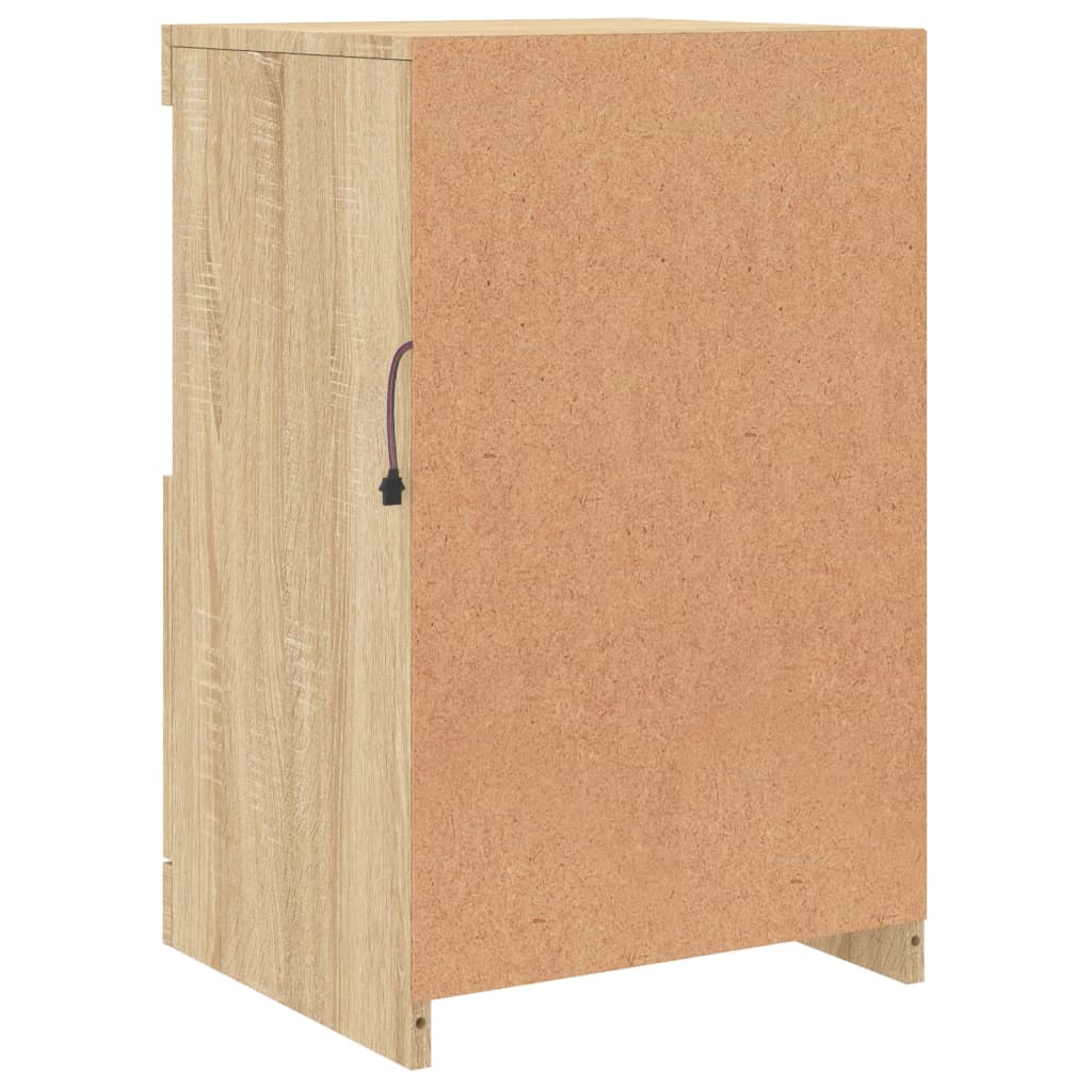 Servanta cu lumini LED, stejar sonoma, 41x37x67 cm — imaginea 9
