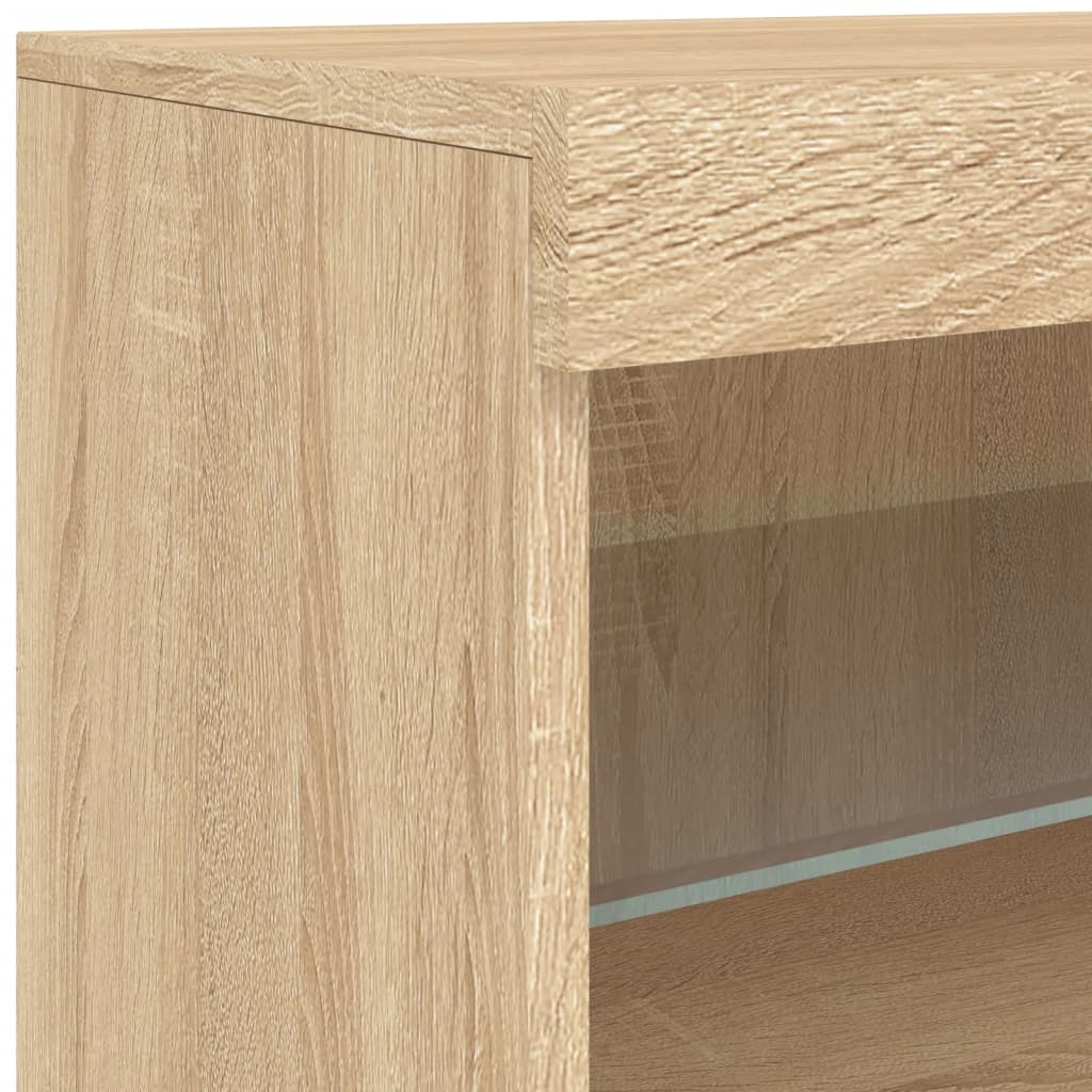 Servanta cu lumini LED, stejar sonoma, 41x37x67 cm — imaginea 11