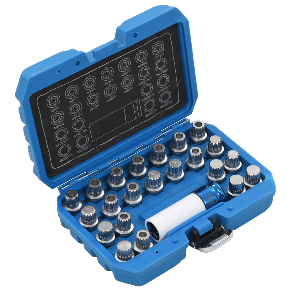 Set de chei blocare jante, 23 piese, pentru VAG
