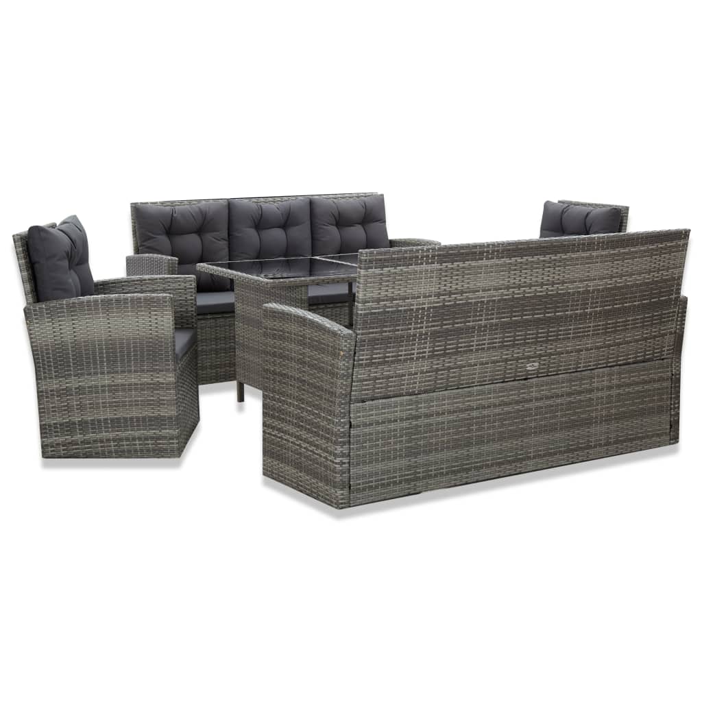 Set mobilier de exterior cu perne