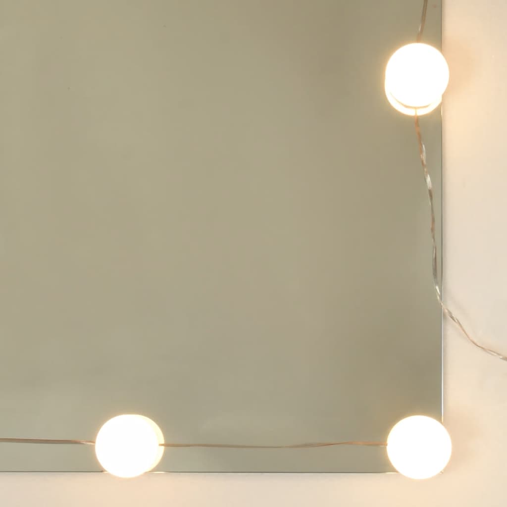 Set de masuta de toaleta cu LED, stejar sonoma, lemn prelucrat — imaginea 9