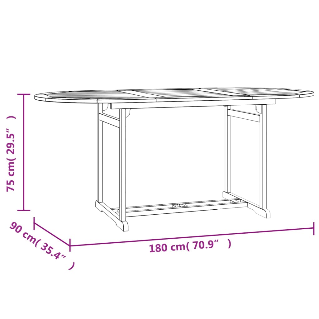 Set mobilier de gradina, 7 piese, lemn masiv de tec — imaginea 10