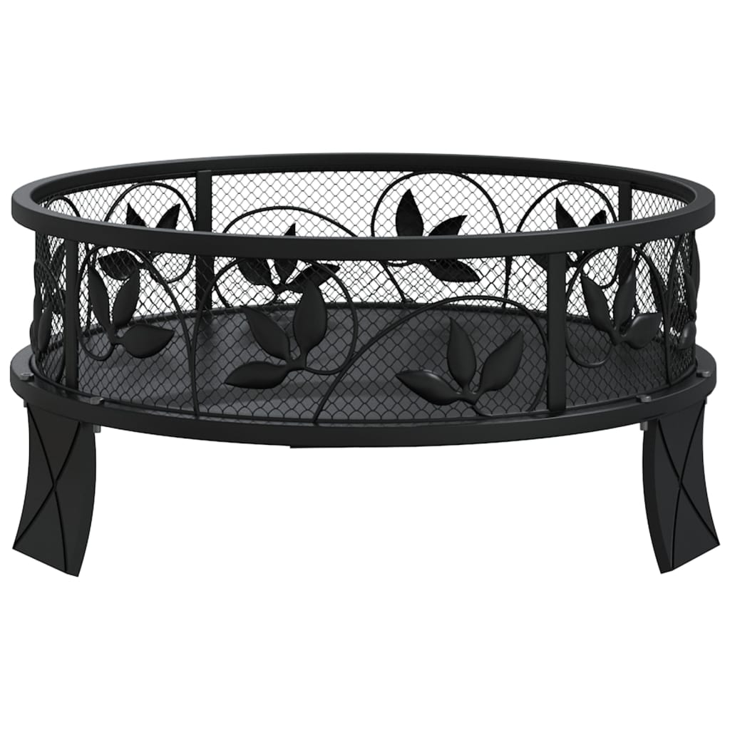 Vatra de foc cu vatrai, 50 cm, otel, XXL — imaginea 4