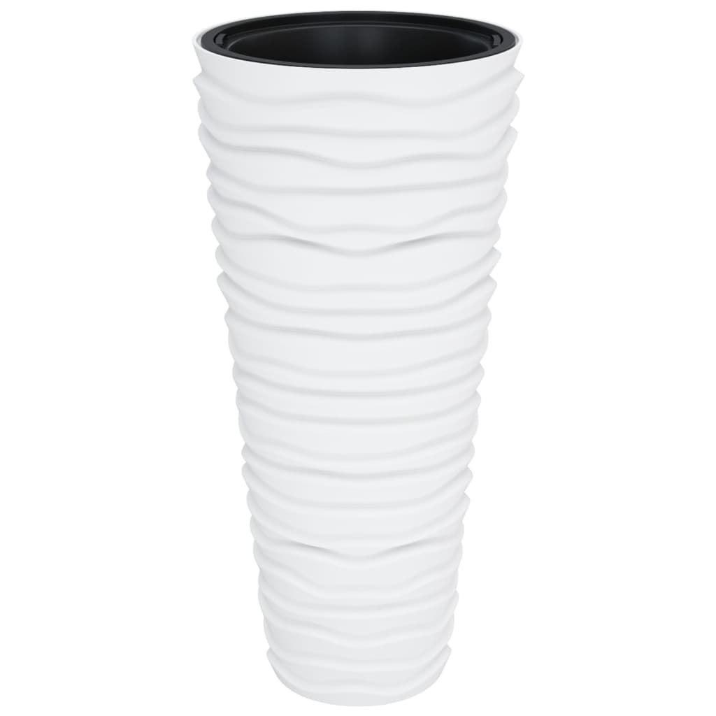 Jardiniera cu interior detasabil, alb, 18 / 45 L, PP canelat