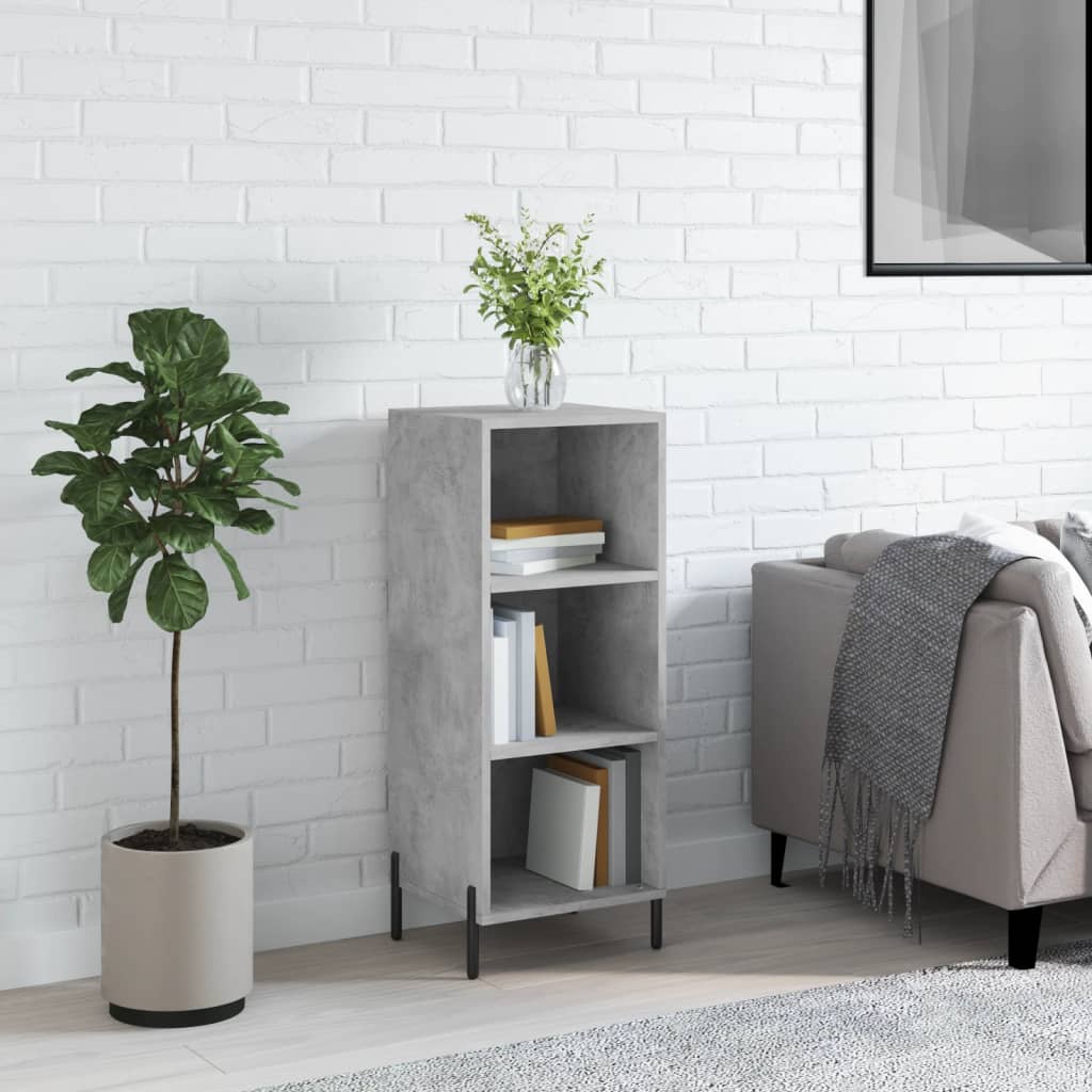 Servanta, gri beton, 34,5x32,5x90 cm, lemn prelucrat — imaginea 2