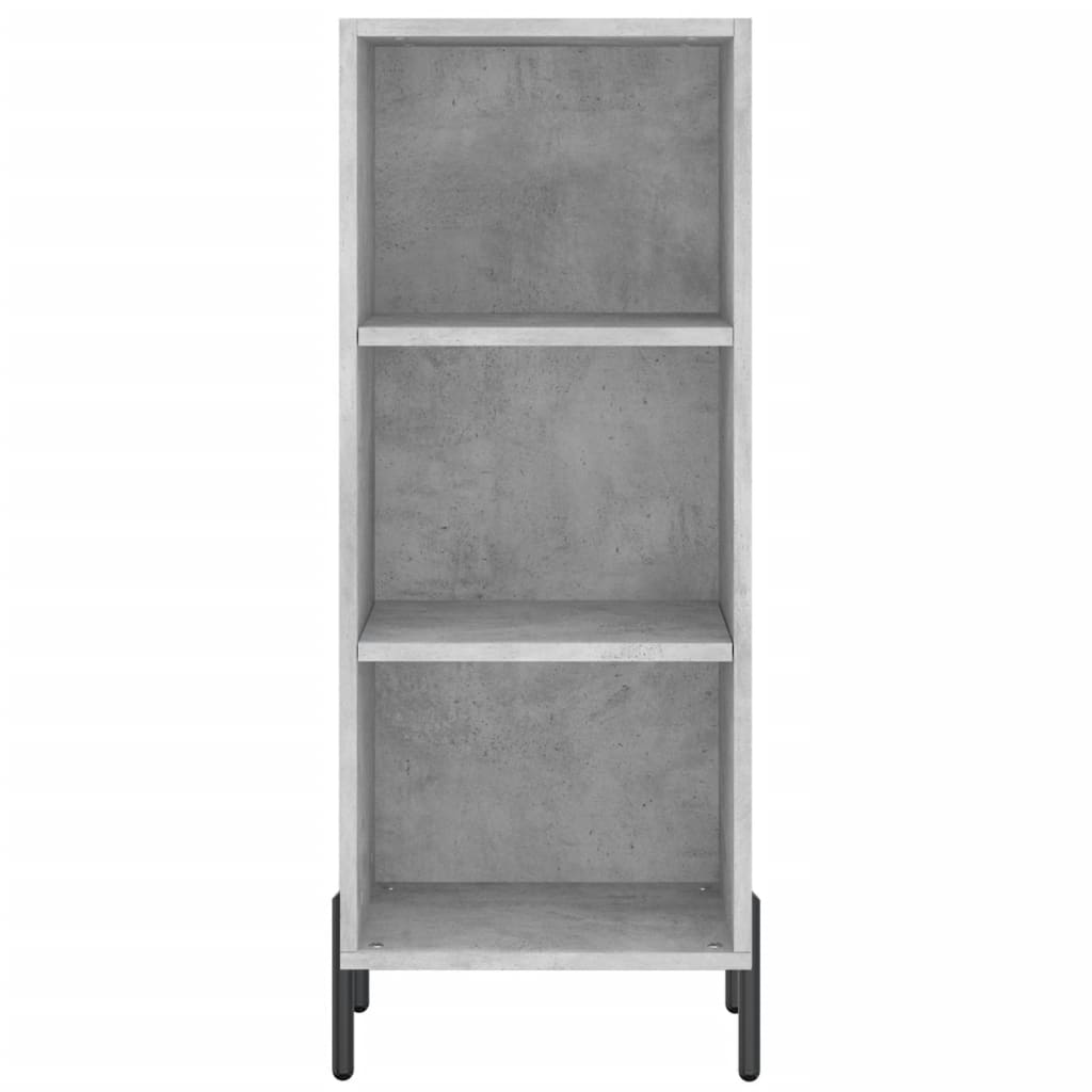 Servanta, gri beton, 34,5x32,5x90 cm, lemn prelucrat — imaginea 4