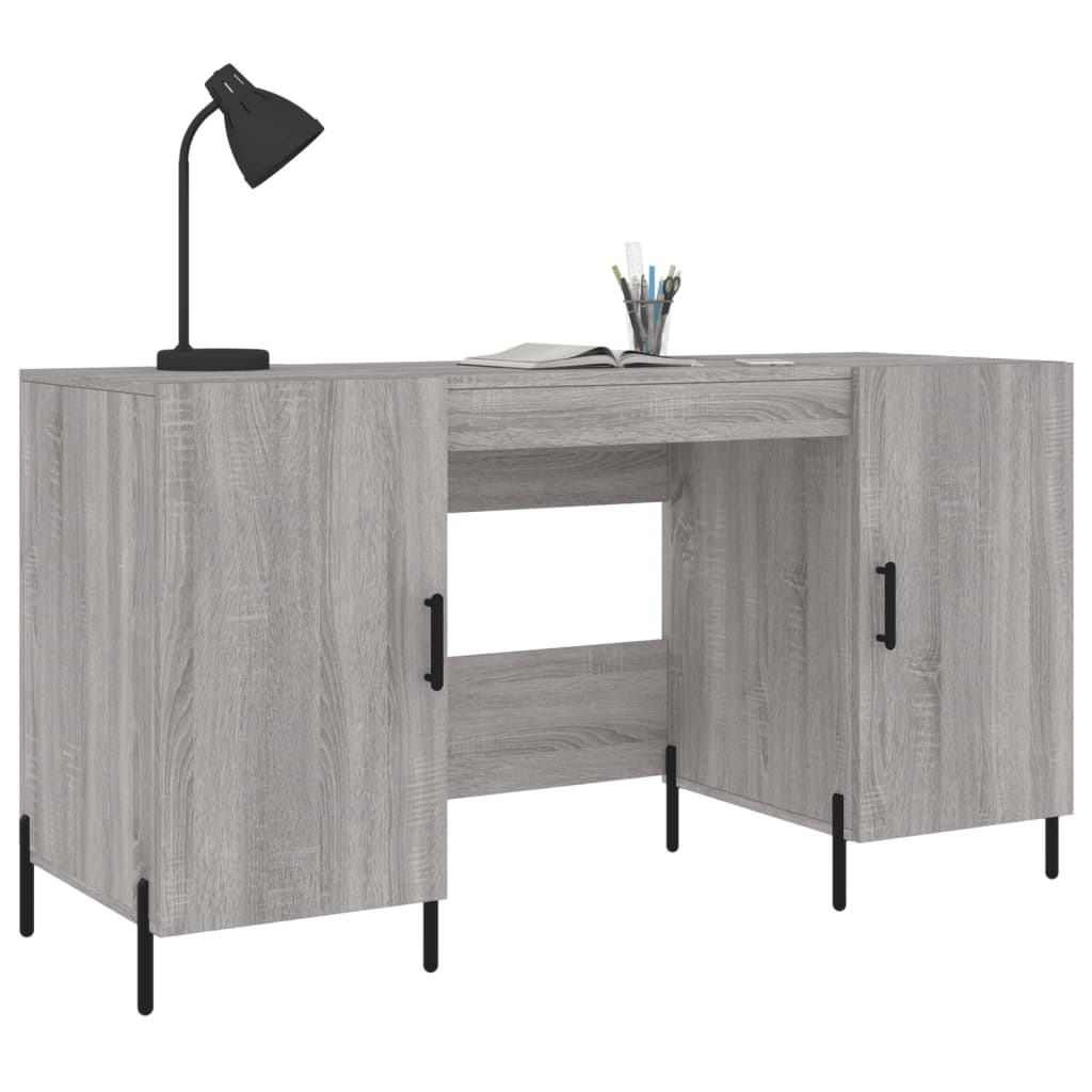 Birou, gri sonoma, 140x50x75 cm, lemn compozit — imaginea 3