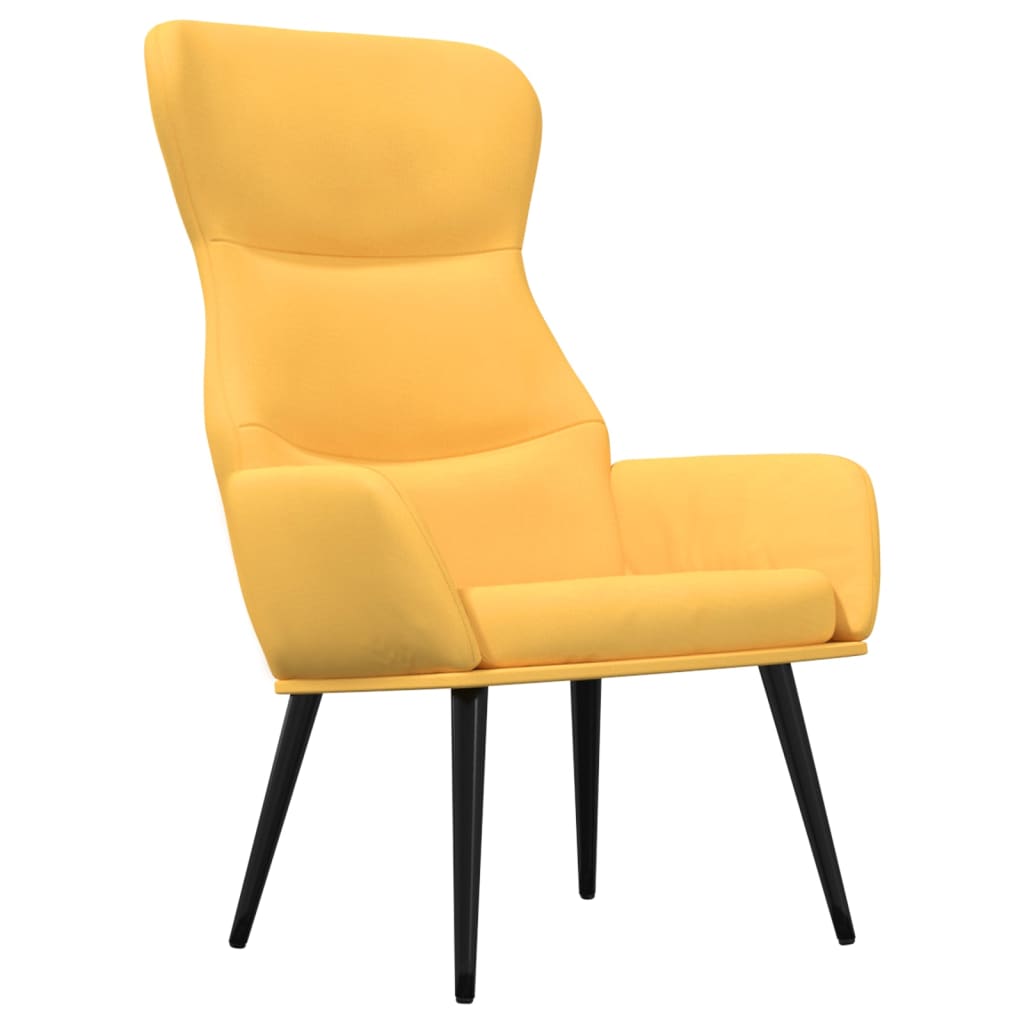 Fotoliu de relaxare, galben mustar, material textil