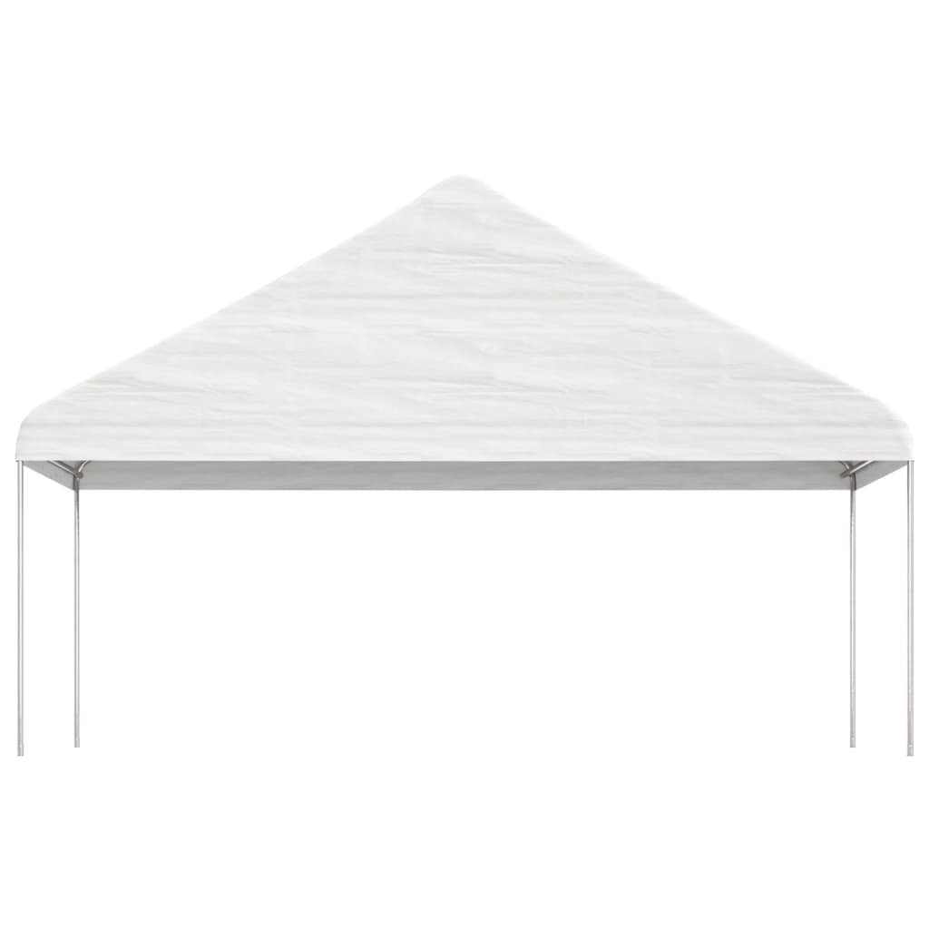Foisor cu acoperis, alb, 11,15x5,88x3,75 m, polietilena — imaginea 3