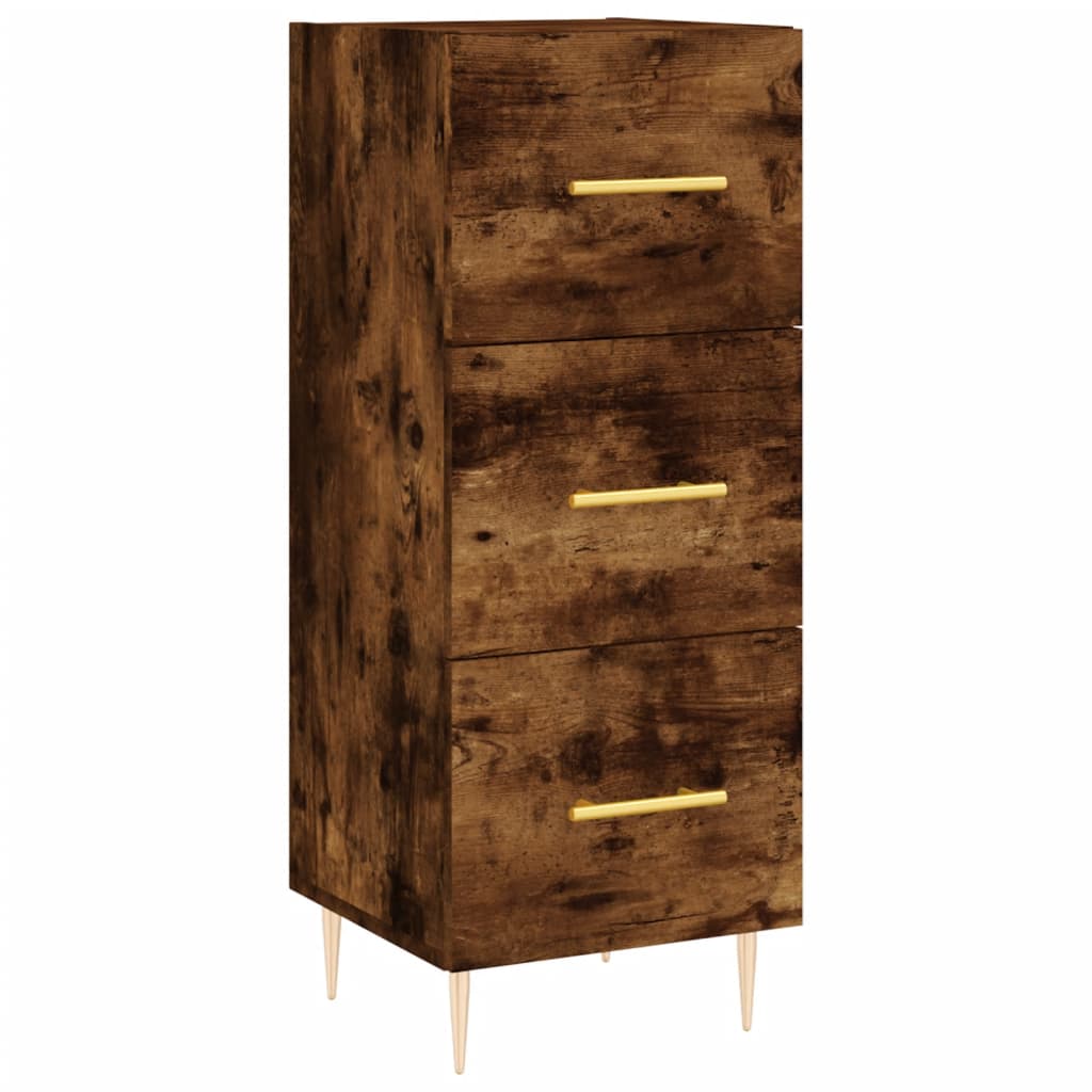 Servanta, stejar fumuriu, 34,5x34x90 cm, lemn compozit