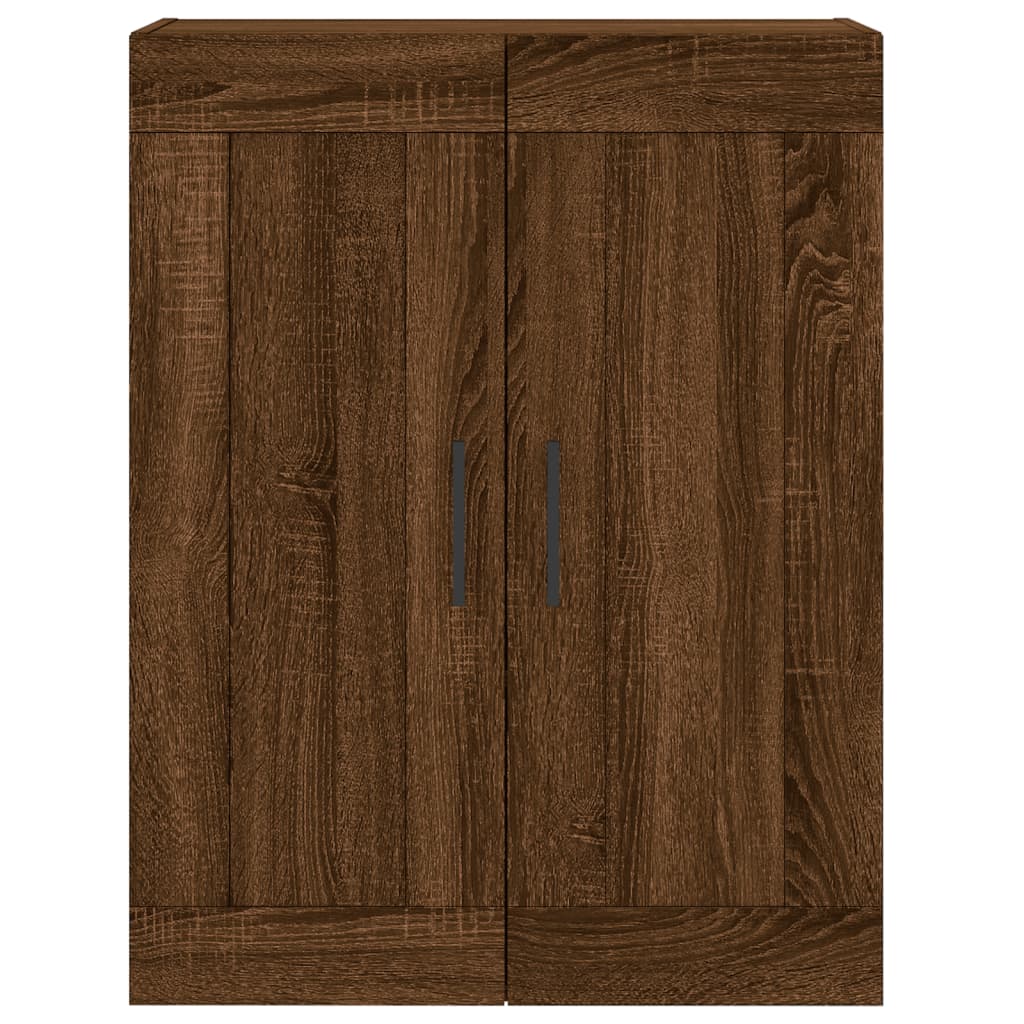 Dulap pe perete, stejar maro, 69,5x34x90 cm, lemn prelucrat — imaginea 6