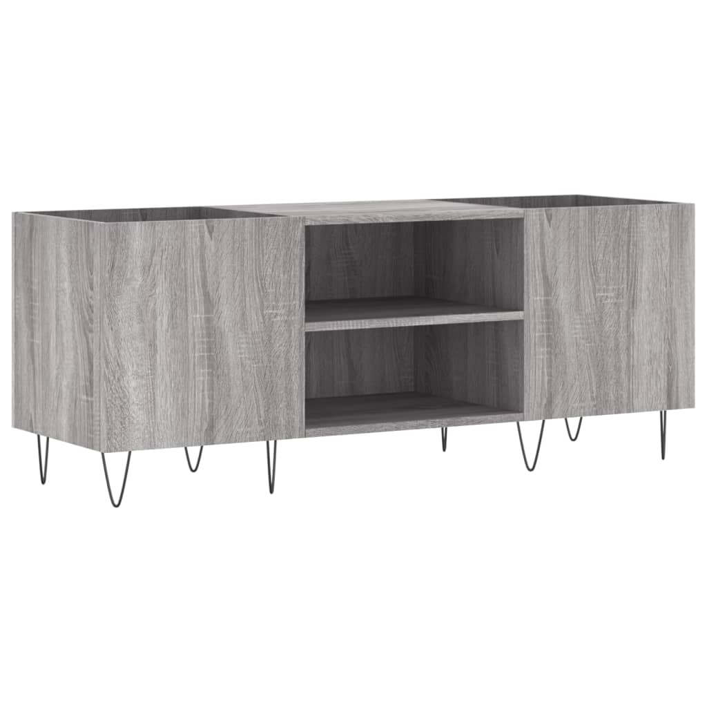 Dulap pentru discuri gri sonoma, 121x38x48 cm, lemn prelucrat