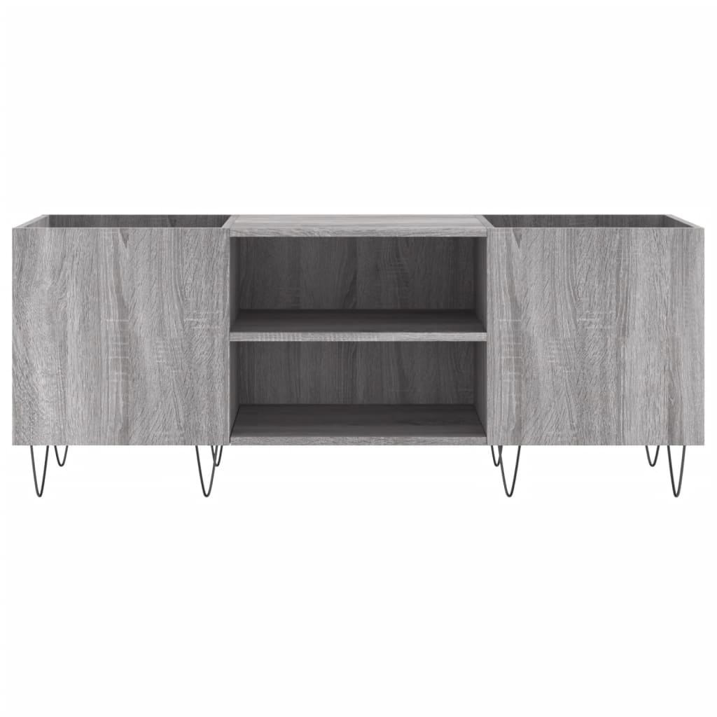 Dulap pentru discuri gri sonoma, 121x38x48 cm, lemn prelucrat — imaginea 4
