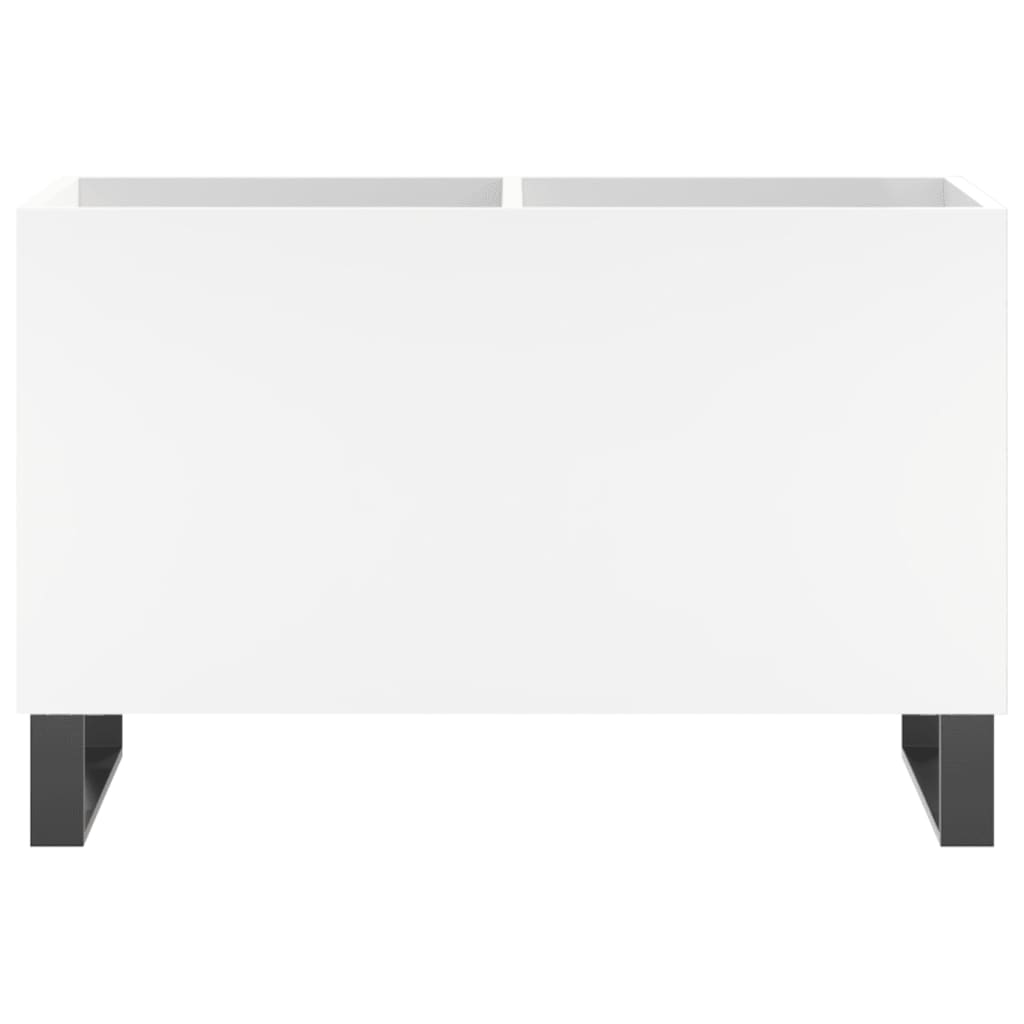 Dulap de discuri, alb, 74,5x38x48 cm, lemn prelucrat — imaginea 4
