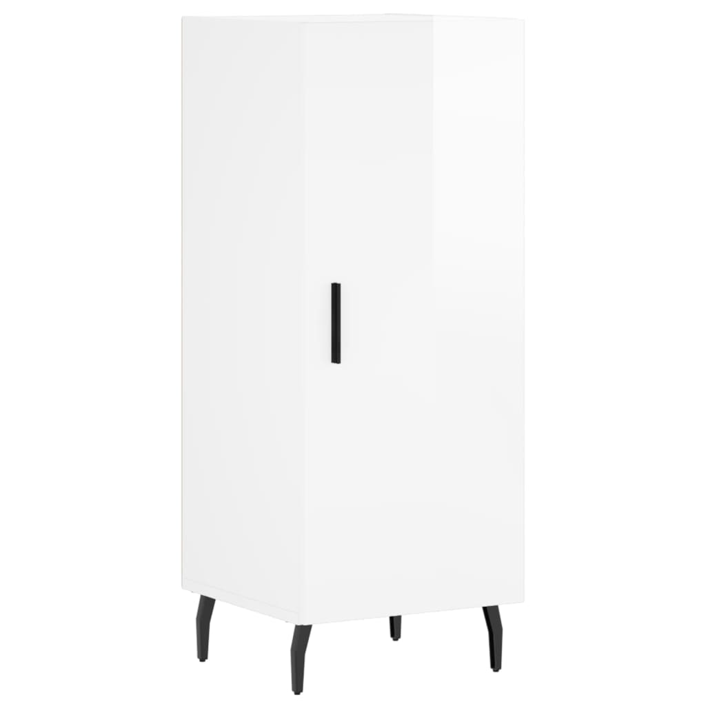 Servanta, alb extralucios, 34,5x34x90 cm, lemn compozit