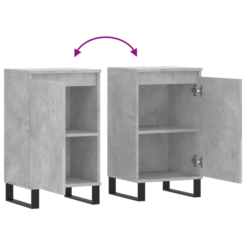 Servanta, gri beton, 40x35x70 cm, lemn prelucrat — imaginea 9