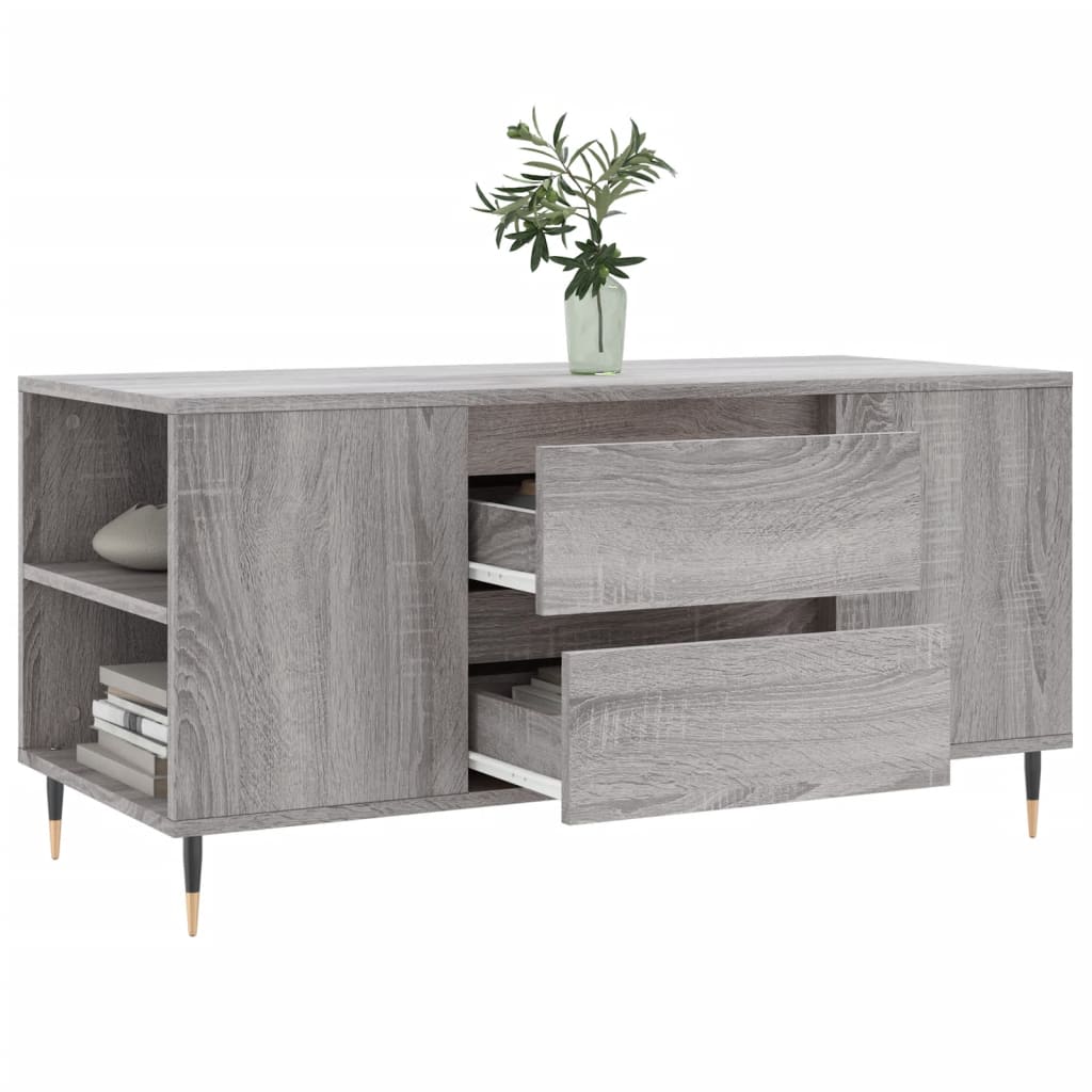 Masuta de cafea, gri sonoma, 102x44,5x50 cm, lemn prelucrat — imaginea 4