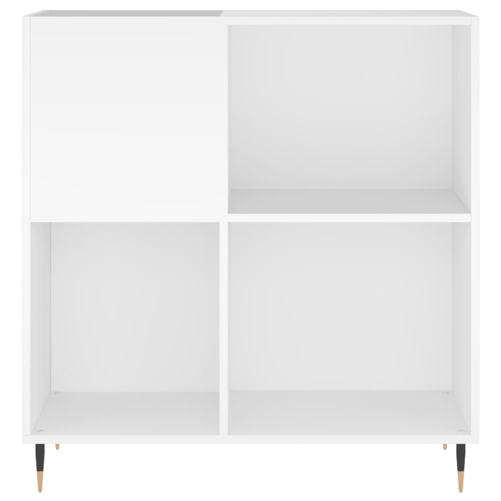 Dulap pentru discuri, alb, 84,5x38x89 cm, lemn compozit — imaginea 4
