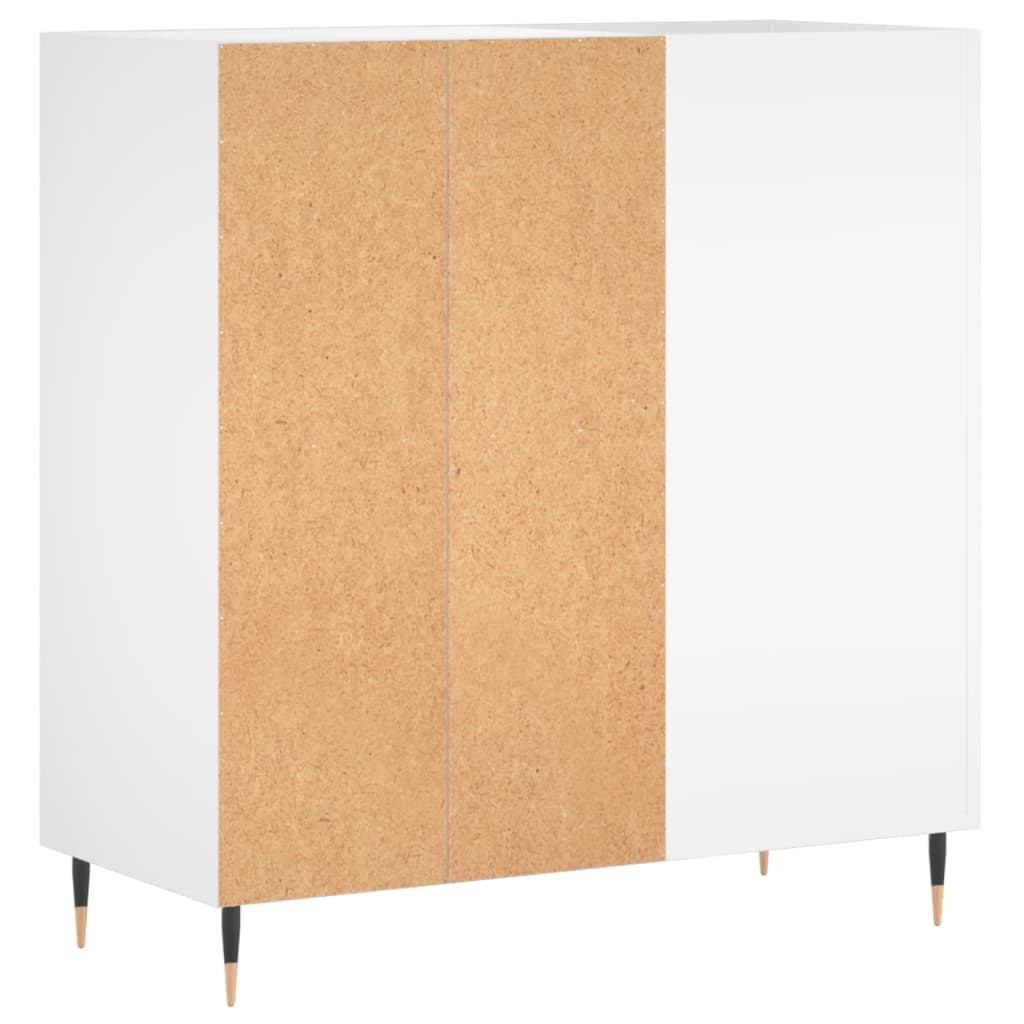 Dulap pentru discuri, alb, 84,5x38x89 cm, lemn compozit — imaginea 6