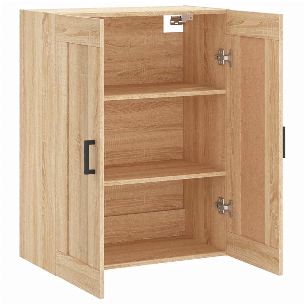 Dulap TV pe perete stejar sonoma, 69,5x34x90 cm, lemn prelucrat — imaginea 7