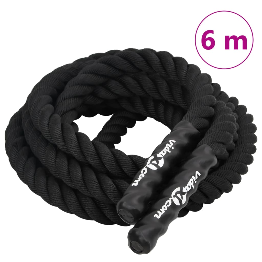 Franghie de lucru, negru, 6 m, 4,5 kg, poliester