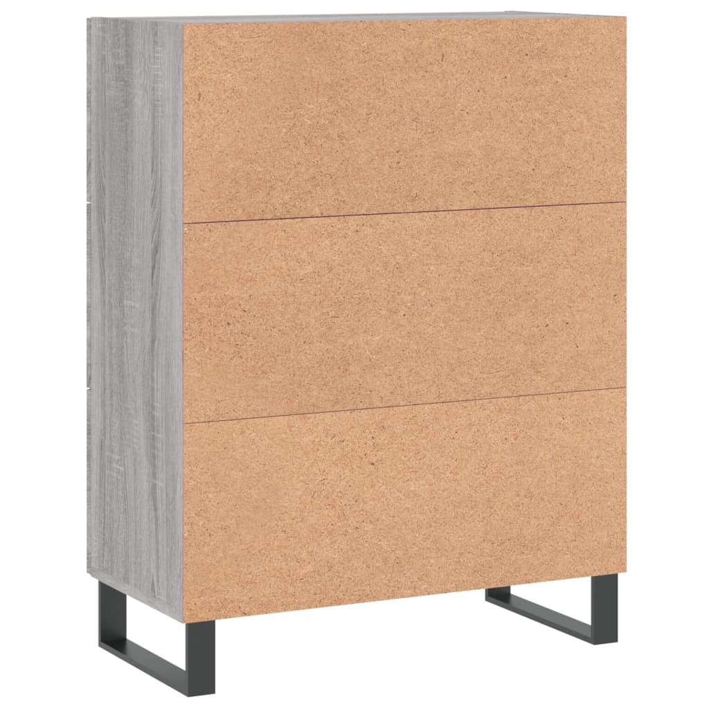 Servanta, gri sonoma, 69,5x34x90 cm, lemn compozit — imaginea 8