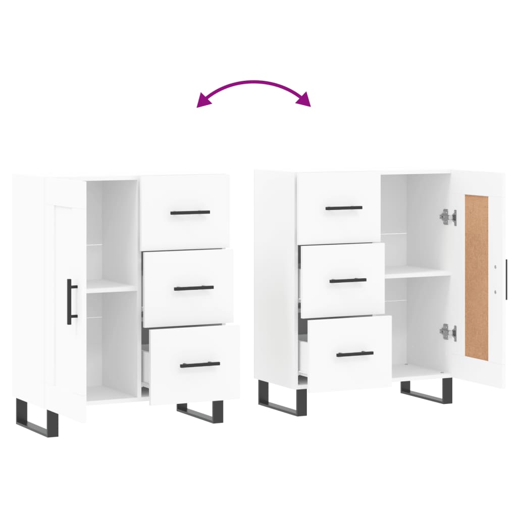 Servanta, alb, 69,5x34x90 cm, lemn compozit — imaginea 9