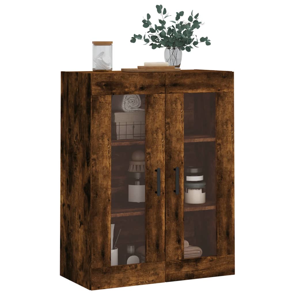 Dulap montat pe perete, stejar fumuriu, 69,5x34x90 cm — imaginea 4