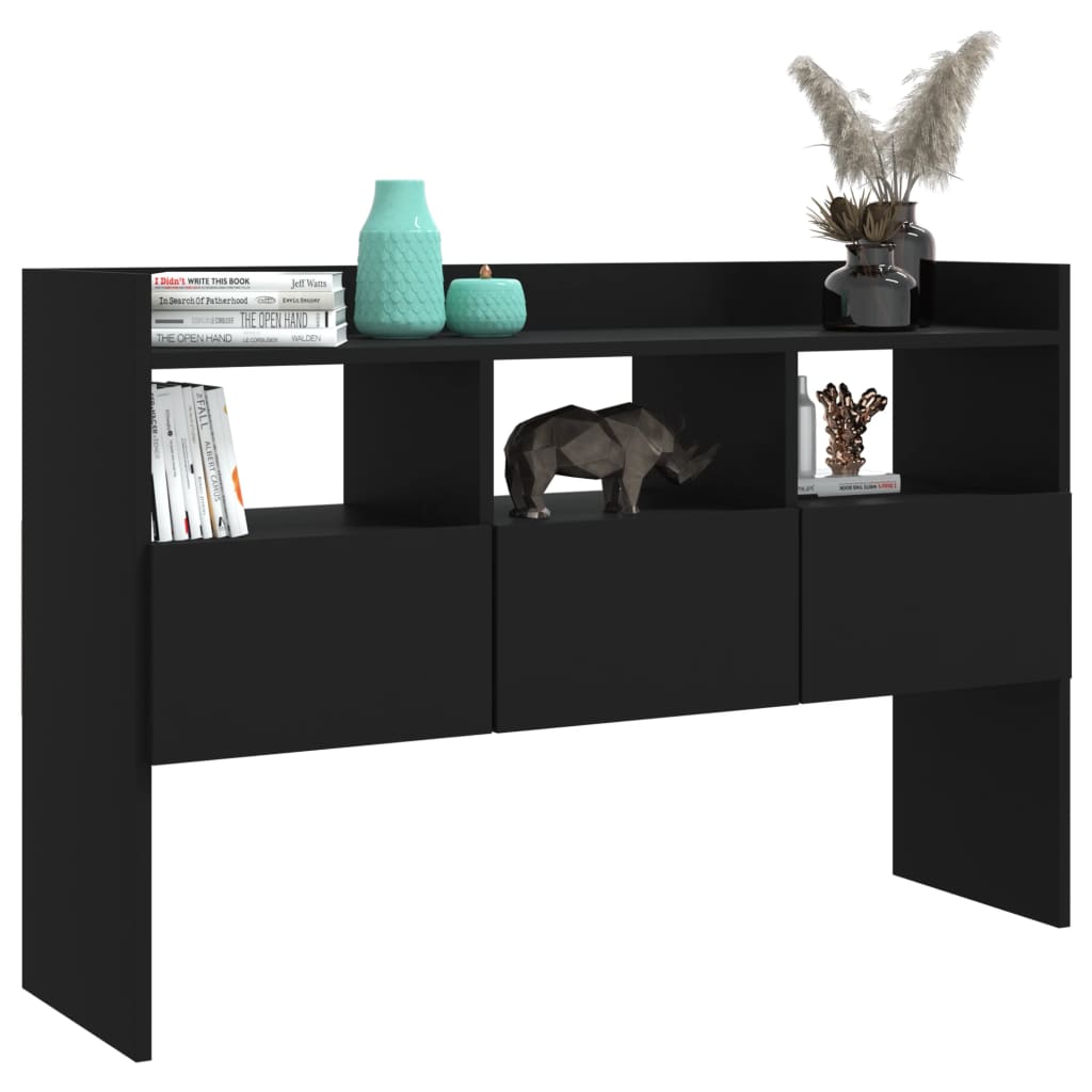 Servanta, negru, 105x30x70 cm, PAL — imaginea 4