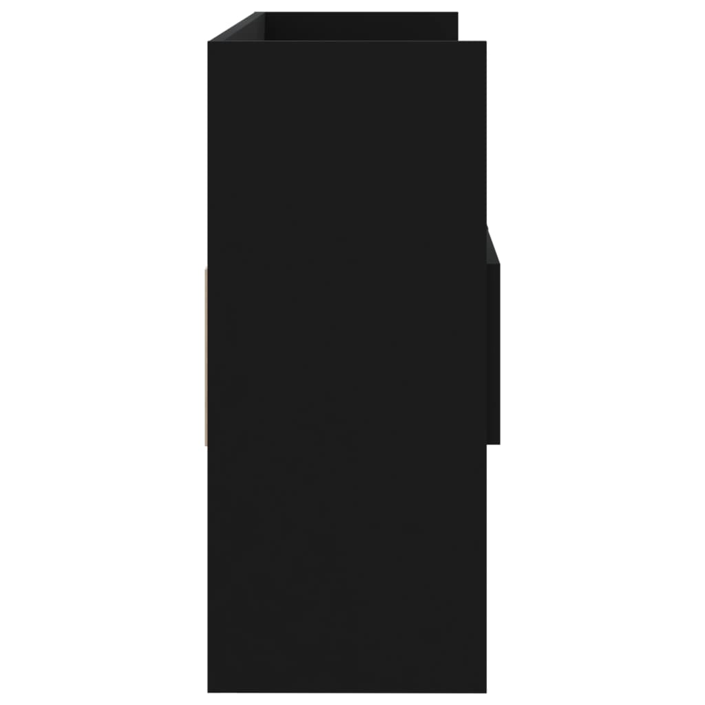 Servanta, negru, 105x30x70 cm, PAL — imaginea 7