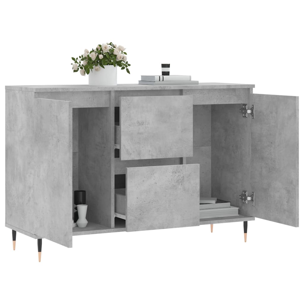 Servanta, gri beton, 104x35x70 cm, lemn prelucrat — imaginea 4