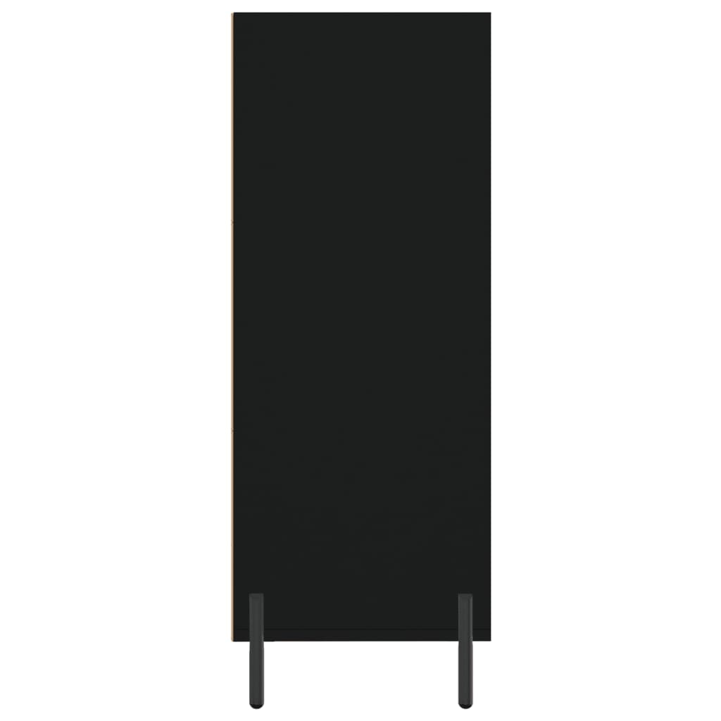 Dulap cu rafturi, negru, 69,5x32,5x90 cm, lemn compozit — imaginea 5