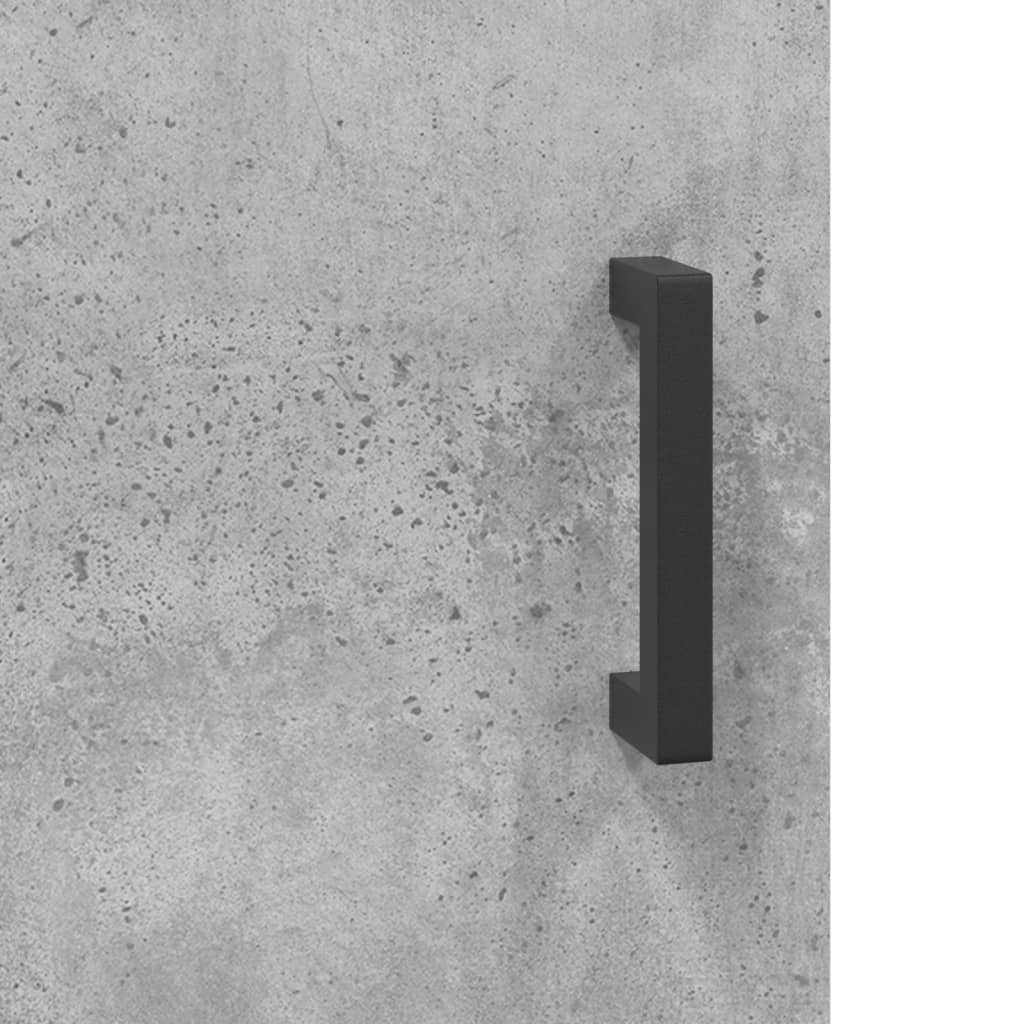 Servanta, gri beton, 69,5x34x90 cm, lemn compozit — imaginea 9