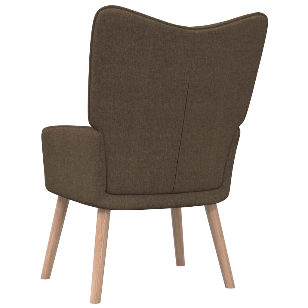 Fotoliu de relaxare, maro, material textil — imaginea 4