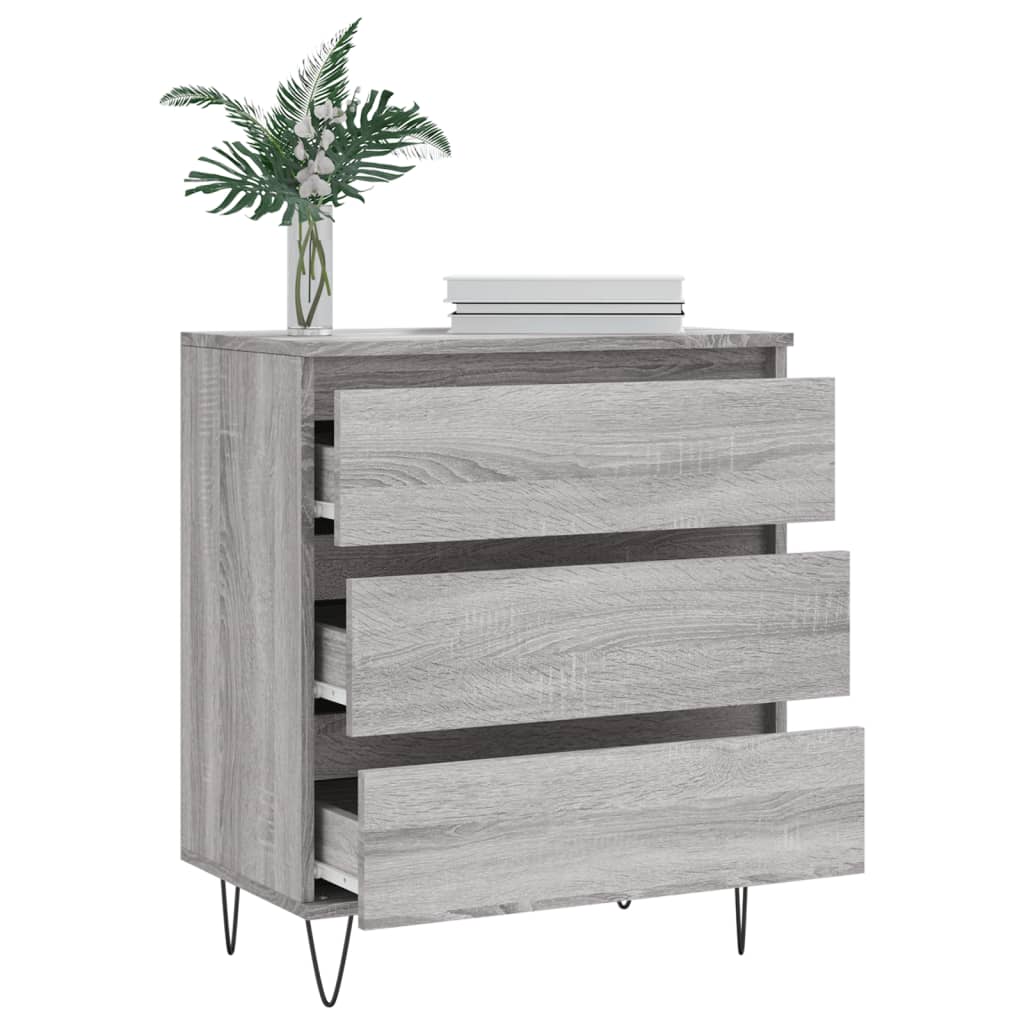 Servanta, sonoma gri, 60x35x70 cm, lemn prelucrat — imaginea 4