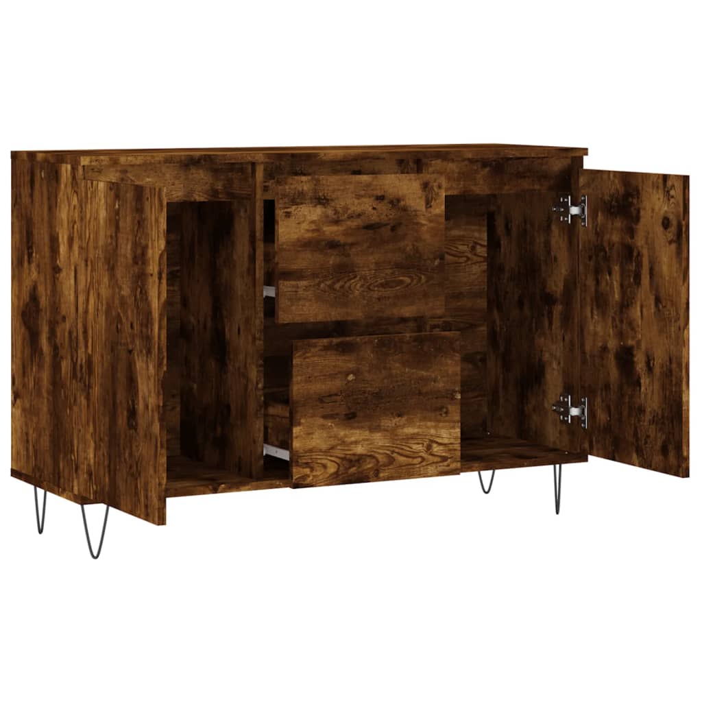 Servanta, stejar fumuriu, 104x35x70 cm, lemn prelucrat — imaginea 6