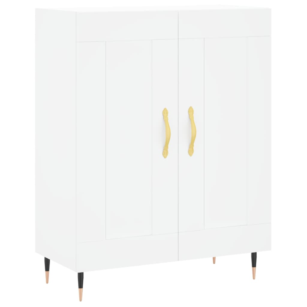 Dulap inalt, alb, 69,5x34x180 cm, lemn compozit — imaginea 7