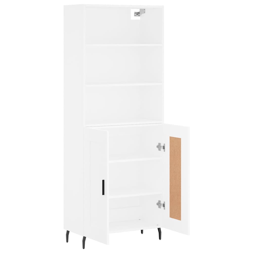 Dulap inalt, alb, 69,5x34x180 cm, lemn compozit — imaginea 4
