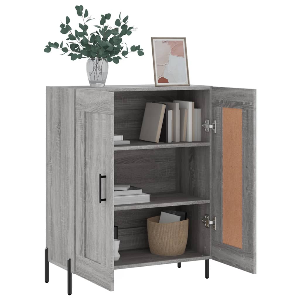 Servanta, gri sonoma, 69,5x34x90 cm, lemn compozit — imaginea 4