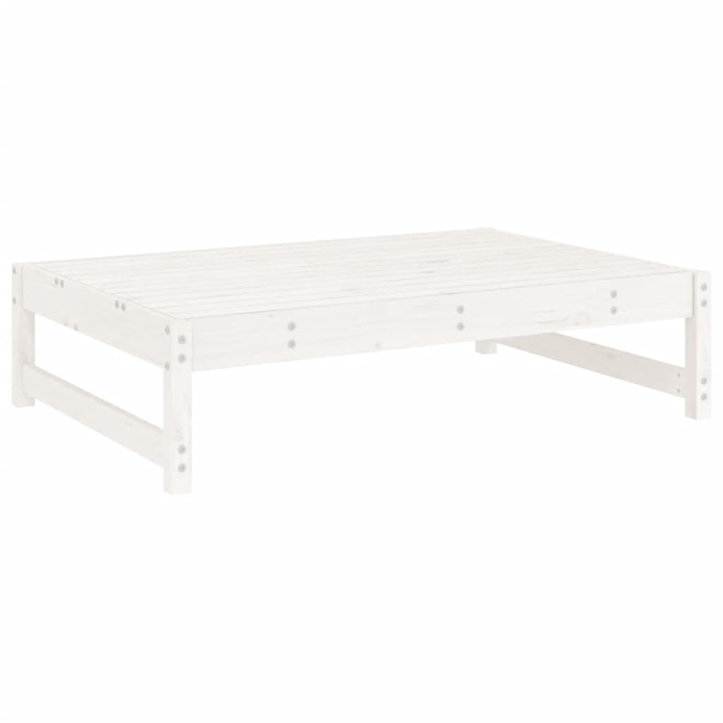 Set mobilier relaxare de gradina, 4 piese, alb, lemn masiv pin — imaginea 4