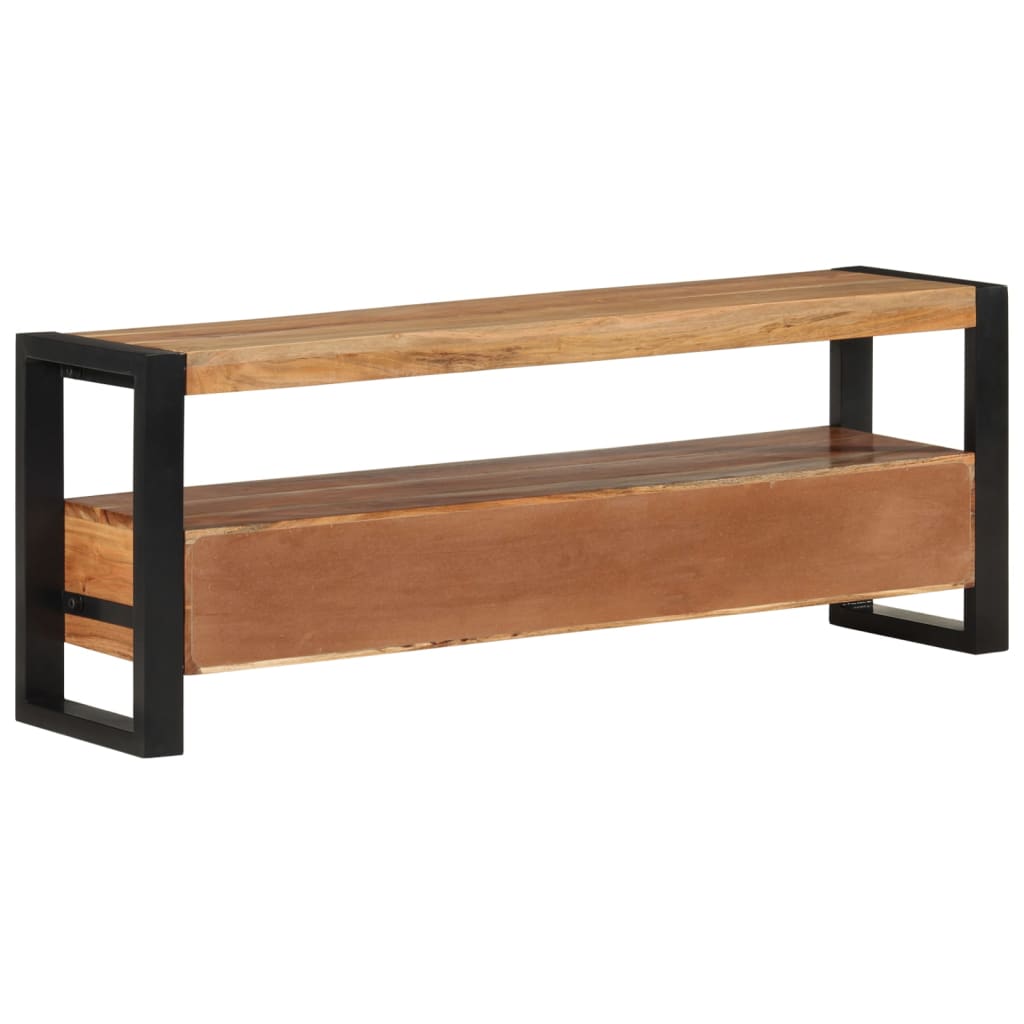Comoda TV, 120x30x45 cm, lemn masiv de acacia — imaginea 3