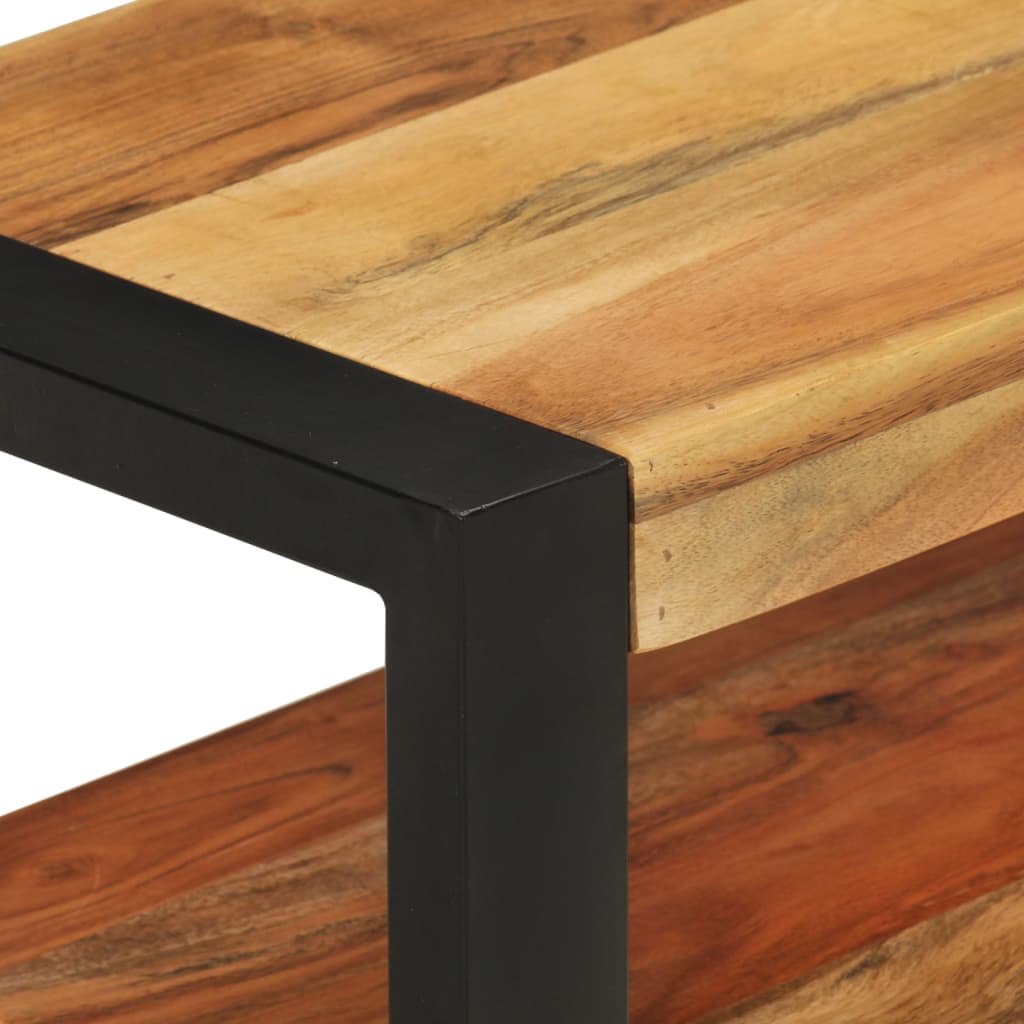 Comoda TV, 120x30x45 cm, lemn masiv de acacia — imaginea 4