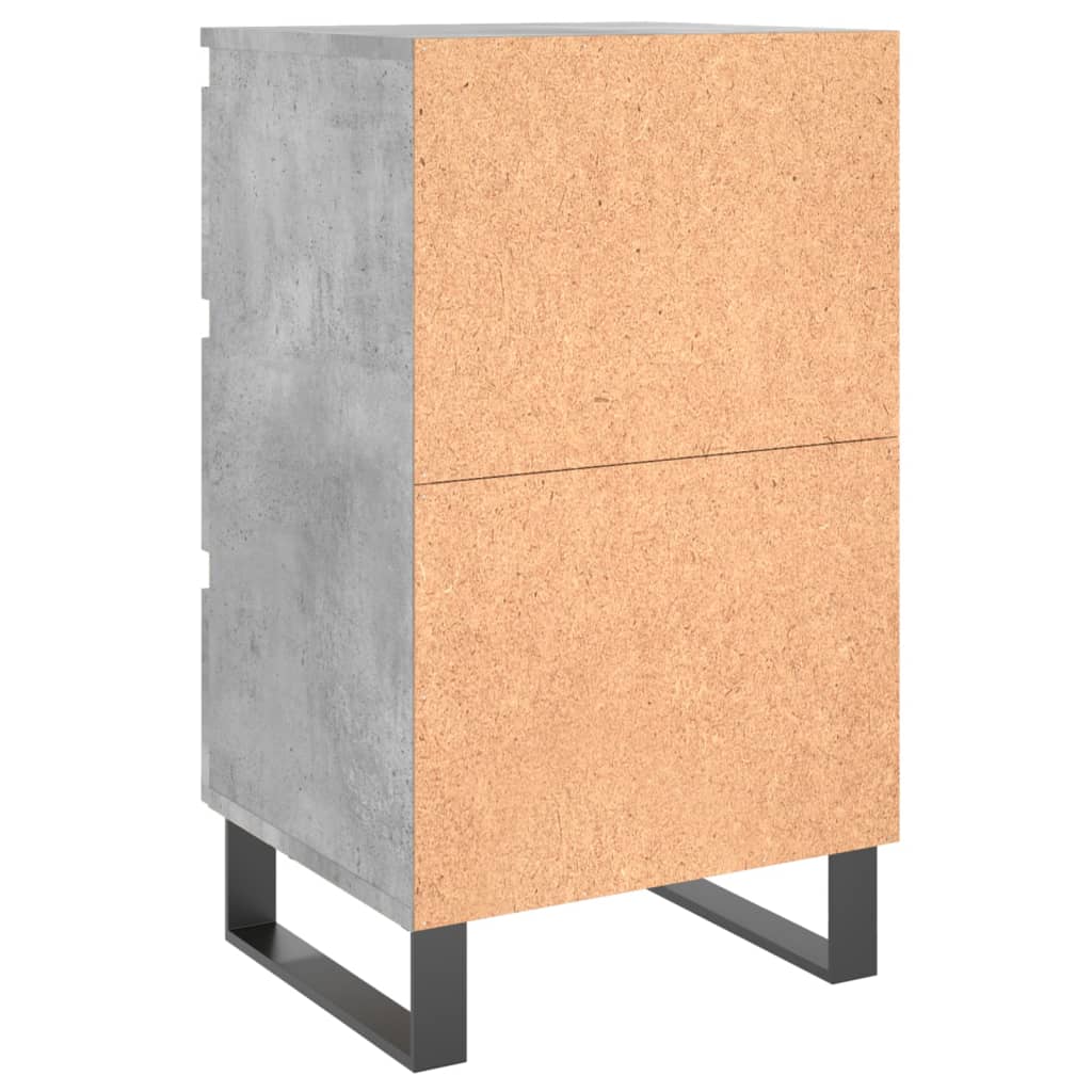 Noptiere, 2 buc., gri beton, 40x35x69 cm, lemn compozit — imaginea 8